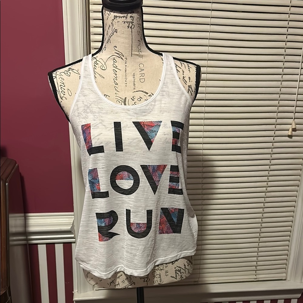 Women's White Graphic Tank Top
